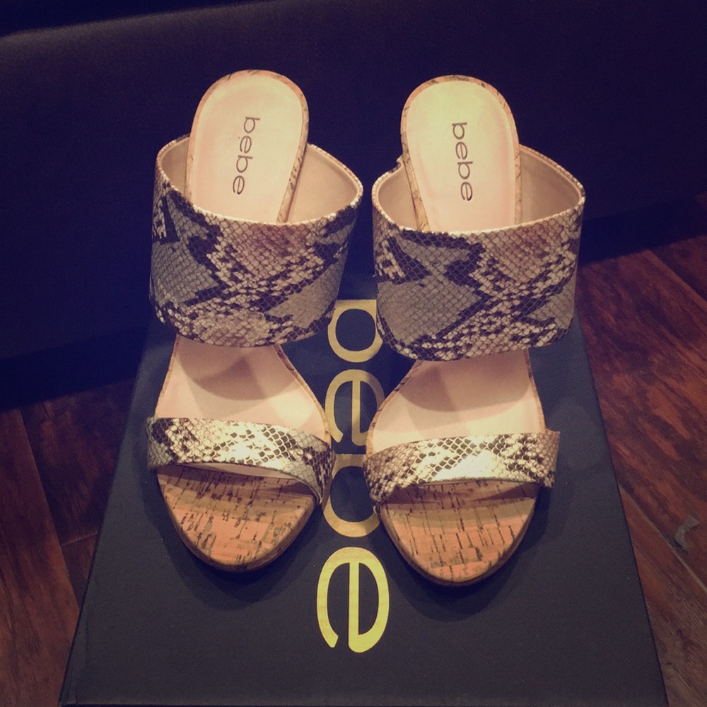 Bebe snake print sandal
